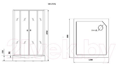 Душевая кабина Grossman GR272QR 120x80