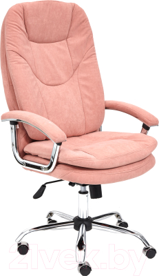 Кресло офисное Tetchair Softy Lux флок (розовый)