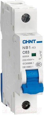 Выключатель автоматический Chint NB1-63 1P 2A 6кА B (DB) / 179603