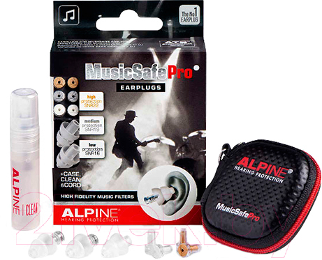 Беруши для музыкантов Alpine Hearing Protection MusicSafe Pro / 111.24.101 (прозрачный)