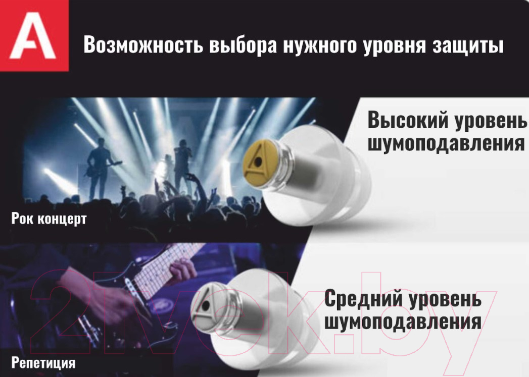 Беруши для музыкантов Alpine Hearing Protection MusicSafe Classic / 111.23.201 — фото 2