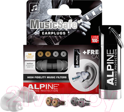 Беруши для музыкантов Alpine Hearing Protection MusicSafe Classic / 111.23.201