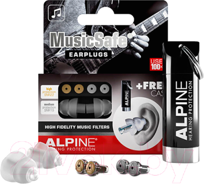 Беруши для музыкантов Alpine Hearing Protection MusicSafe / 111.23.201