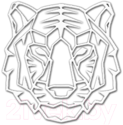 Декор настенный Arthata Тигр 35x35-V / 100-1 (белый)