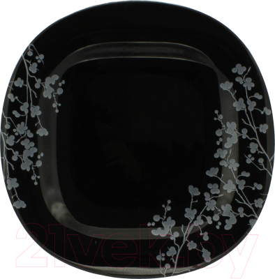 Тарелка столовая обеденная Luminarc Ombrelle Black P3538