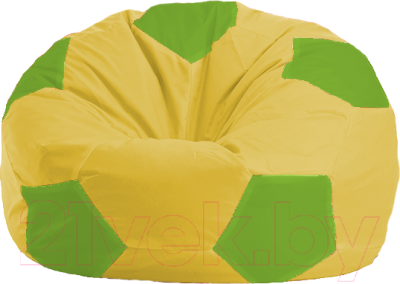 Бескаркасное кресло Flagman Мяч Стандарт М1.1-256 (желтый/салатовый)