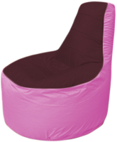 Бескаркасное кресло Flagman Трон Т1.1-0103 (бордовый/розовый) - 