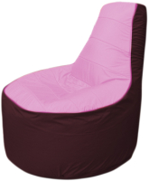 Бескаркасное кресло Flagman Трон Т1.1-0301 (розовый/бордовый) - 