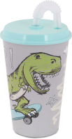 

Стакан с трубочкой Альтернатива, Динозаврики / М8280