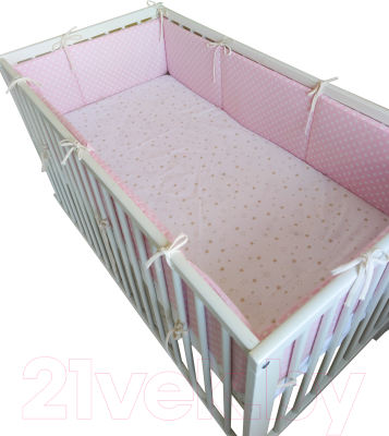 Бортик в кроватку Martoo Multiform / ML-3-PN (розовый горох)