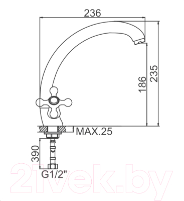 Смеситель Гамма Гранит Mixer-G06 (терракот)