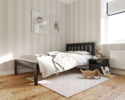 Полуторная кровать BAMA Флоренция (120x200, черный)
