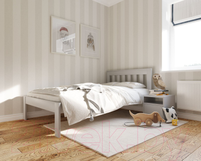 Односпальная кровать BAMA Флоренция 90x200 (серый)