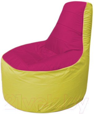 Бескаркасное кресло Flagman Трон Т1.1-0406 (фуксия/желтый)