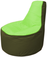 Бескаркасное кресло Flagman Трон Т1.1-0711 (салатовый/темно-оливковый) - 