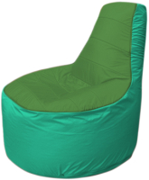 Бескаркасное кресло Flagman Трон Т1.1-0812 (зеленый/бирюзовый) - 