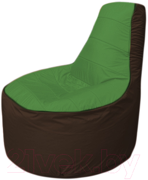Бескаркасное кресло Flagman Трон Т1.1-0819 (зеленый/коричневый)