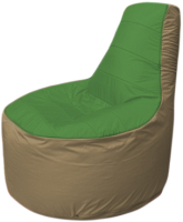 Бескаркасное кресло Flagman Трон Т1.1-0821 (зеленый/темно-бежевый) - 