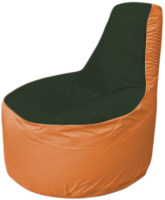 Бескаркасное кресло Flagman Трон Т1.1-0905 (темно-зеленый/оранжевый) - 