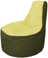 Бескаркасное кресло Flagman Трон Т1.1-0611 (желтый/темно-оливковый) - 
