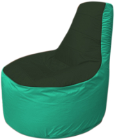 Бескаркасное кресло Flagman Трон Т1.1-0912 (темно-зеленый/бирюзовый) - 