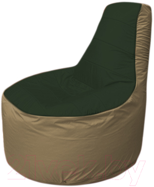 Бескаркасное кресло Flagman Трон Т1.1-0921 (темно-зеленый/темно-бежевый)