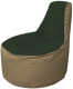 Бескаркасное кресло Flagman Трон Т1.1-0921 (темно-зеленый/темно-бежевый) - 