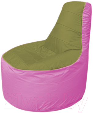 Бескаркасное кресло Flagman Трон Т1.1-1003 (оливковый/розовый)