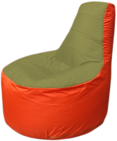 Бескаркасное кресло Flagman Трон Т1.1-1005 (оливковый/оранжевый) - 
