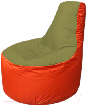 Бескаркасное кресло Flagman Трон Т1.1-1005 (оливковый/оранжевый)