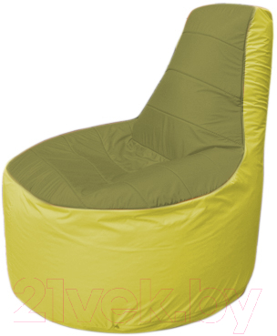 Бескаркасное кресло Flagman Трон Т1.1-1006 (оливковый/желтый)