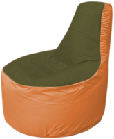 Бескаркасное кресло Flagman Трон Т1.1-1105 (темно-оливковый/оранжевый) - 