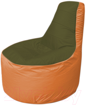 Бескаркасное кресло Flagman Трон Т1.1-1105 (темно-оливковый/оранжевый)