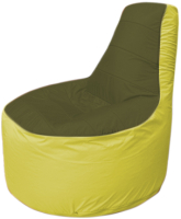 Бескаркасное кресло Flagman Трон Т1.1-1106 (темно-оливковый/желтый) - 