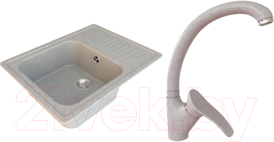 

Мойка кухонная Гамма Гранит, Granite-06 + смеситель Mixer-G01