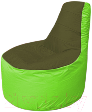 Бескаркасное кресло Flagman Трон Т1.1-1107 (темно-оливковый/салатовый)