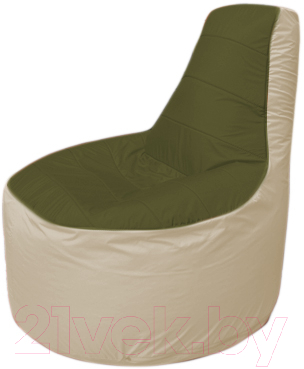 Бескаркасное кресло Flagman Трон Т1.1-1120 (темно-оливковый/бежевый)
