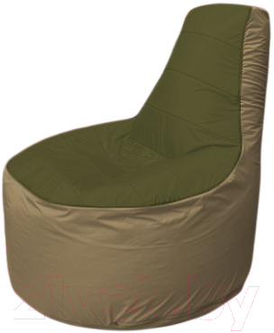 Бескаркасное кресло Flagman Трон Т1.1-1121 (темно-оливковый/темно-бежевый)