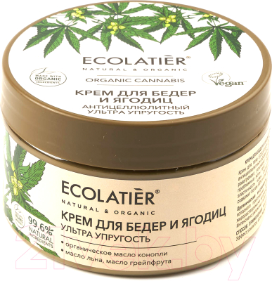 Крем антицеллюлитный Ecolatier Green Cannabis для бедер и ягодиц Ультра упругость (250мл)