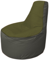 Бескаркасное кресло Flagman Трон Т1.1-1122 (темно-оливковый/серый) - 