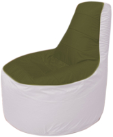 Бескаркасное кресло Flagman Трон Т1.1-1125 (темно-оливковый/белый) - 