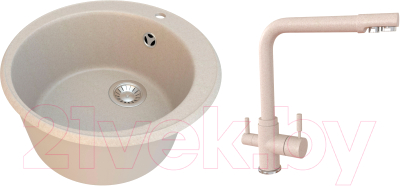

Мойка кухонная Гамма Гранит, Granite-01 + смеситель Mixer-G07