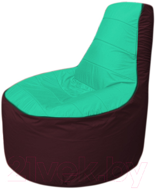 Бескаркасное кресло Flagman Трон Т1.1-1201 (бирюзовый/бордовый)