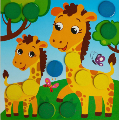 Изображение товара Развивающий игровой набор Лесная мастерская Изучаем животных. Веселые кружочки / 4700130