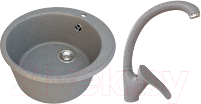 

Мойка кухонная Гамма Гранит, Granite-01 + смеситель Mixer-G01