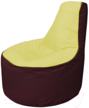 Бескаркасное кресло Flagman Трон Т1.1-0601 (желтый/бордовый)