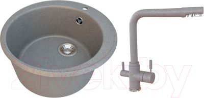

Мойка кухонная Гамма Гранит, Granite-01 + смеситель Mixer-G07