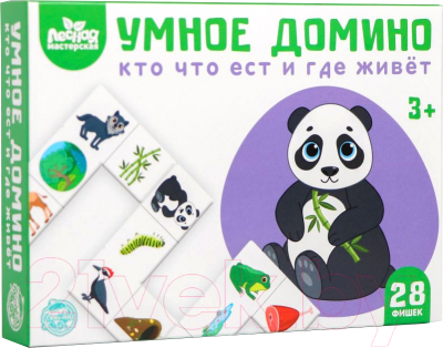 

Развивающая игра Лесная мастерская, Умное домино. Кто что есть и где живет / 4276148