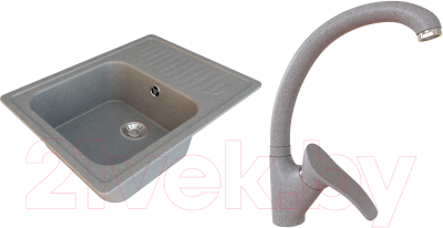 

Мойка кухонная Гамма Гранит, Granite-06 + смеситель Mixer-G01