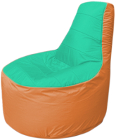 Бескаркасное кресло Flagman Трон Т1.1-1205 (бирюзовый/оранжевый) - 